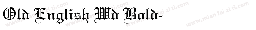 Old English Wd Bold字体转换